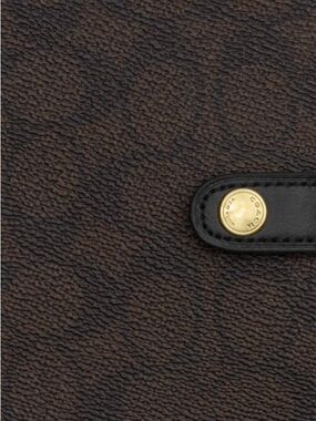 Coach Notebook In Signature Canvas GOLD/WALNUT/BLACK